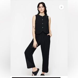 Disturbia Aya Embroidered Gothic Linen Blend Balloon Pants Size 10 NWT